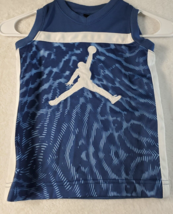 Jordan Tank Top Youth Size 4T Blue White 100% Polyester Sleeveless White... - $12.19