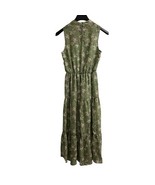 Lush Dress Womens S Green Floral Tiered High Neck Metallic Maxi Fairy Fe... - $34.35