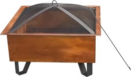 Boxite 26&quot; Sq.Are Wood Burning Steel Fire Pit From Bond Manufacturing 52119. - £113.06 GBP