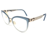 OVVO OPTICS Eyeglasses Frames 3789 c L63B Blue Clear Gold Cat Eye 50-19-135 - $217.79