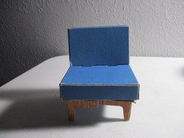 Vintage Barbie Dream House Furniture Blue Chair 1962 - $10.09