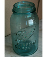 Vintage Ball Underscore Blue Perfect Mason Quart Jar #1 Canning Heavy Em... - £14.90 GBP
