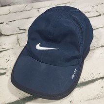 Nike Dri-Fit Hat Boys Sz 4/7 Navy Blue Adjustable Ball Cap - $11.88