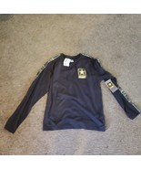NWT Men&#39;s Boys Official US Army License Logo Long Sleeve T Shirt Black S... - £10.73 GBP