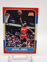 Michael Jordan Rookie Autograph Facsimile Reprint 1986 Fleer Chicago Bulls Card - £9.49 GBP