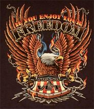 FREEDOM THANK A VET EAGLE TEE SHIRT SIZE XXL adult T272  tshirt NEW mens... - $6.60