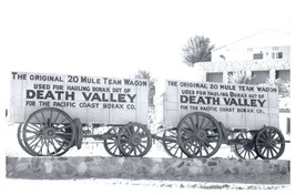 Original 20 Mule Team Wagon Haul Borax from Death Valley RPPC Postcard Repro - £7.92 GBP