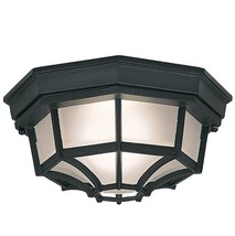 Farmhouse Flush Mount Light Fixture Vintage Ceiling Black Outdoor Patio Glass - £41.84 GBP