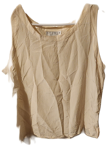 Studio By Michelle Stuart 100% Silk Top Cream Size Large Sleeveless - £14.67 GBP