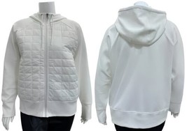 Old Navy Women&#39;s Dynamic Quilted Fleece Zip Hoodie Jacket 3X White NWT - $29.99