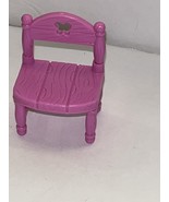 Miniature Doll House Plastic Pink Chair - $9.69 CAD