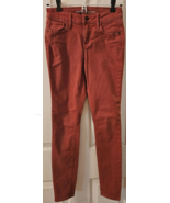 Old Navy Rockstar Womens Juniors Jeans Size 0 Brick Red Cotton Blend Mid... - £15.60 GBP