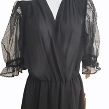 Vintage Black lace Sheer Dress Size 11/12 New - £44.18 GBP
