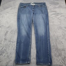 Levis Pants Womens Blue Straight Too Superlow Medium Wash Denim Jeans - £20.34 GBP