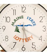 Maine State Lottery Vintage Analog Clock Sweda 10.5&quot; Wall Mount Tested Auc - $68.56 CAD
