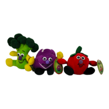 Lot of 3 Veggie Friend Seedies Plush Broccoli, Tomato, Red Cabbage - £10.36 GBP