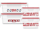 Snapware Hello Kitty Decorated Plastic Food Storage 8-pc Set w/ Lids NEW... - £46.29 GBP