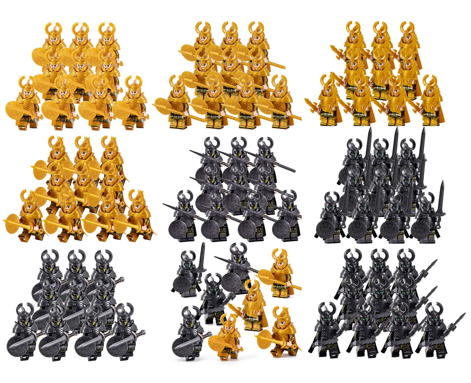 88pcs/set Norse Mythology Ragnarok Asgard Einherjar Guard Berserker Minifigures