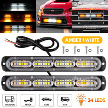 2X Amber/White Led Car Emergency Warning Hazard Flash 18 Strobe Modes Li... - £32.04 GBP