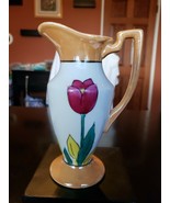 MEITO CHINA MINI PITCHER WITH TULIPS! HAND PAINTED! JAPAN! - $13.54 CAD