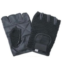 Black Mesh Fingerless Gloves - £27.82 GBP