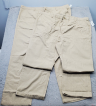 Old Navy Lot of Two Chino Pants Men&#39;s 52x32 Brown Straight Fit Comfort W... - £21.42 GBP