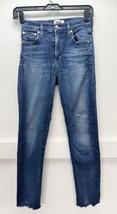 AGOLDE Sophie Crop Jeans Womens 24 Midrise Blue Denim Medium Wash Raw He... - £35.54 GBP