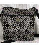 TOMMY HILFIGER BROWN/BLACK MEDIUM CROSSBODY MESSENGER SLING BAG PURSE - $9.90