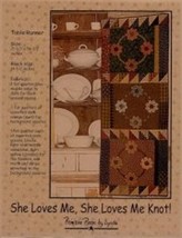 Primitive  Pieces  by Lynda  Quilt Pattern  SHE LOVES ME,SHE LOVES ME KNOT - £7.17 GBP