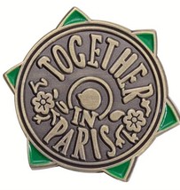 “Together In Paris” Romantic Enamel Pin Metal Brooch - New Travel Pin France - £4.71 GBP