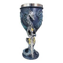 Dragon Sword Resin And Stainless Steel Gothic Medieval Wine Goblet - Col... - £30.17 GBP