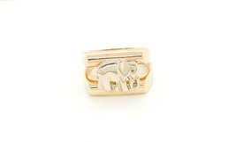 14k Tri Color Gold Elephant Ring - £359.71 GBP