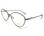 Mademoiselle Eyeglasses Frames MM9274 C1 ESPRESSO Brown Round Pearls 54-... - $41.88