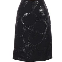 Etcetera Black Sequin Knee Length Skirt Size 2 - £19.46 GBP