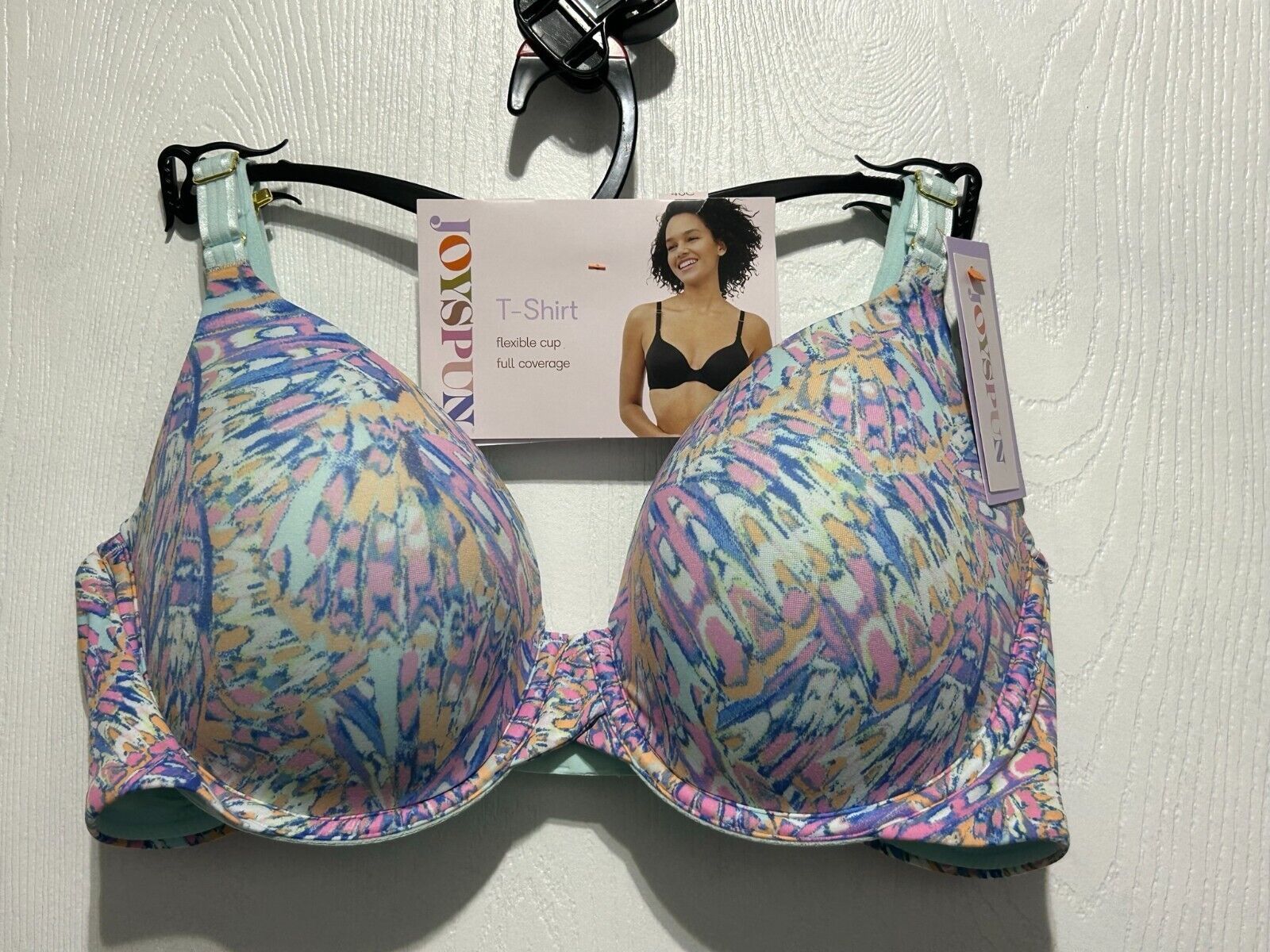 WOMEN'S No Boundaries Push Up Natural Lift Floral Lace BRA SIZE 34DD BRAND  NEW