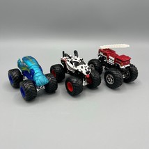 Lot of 3 Hot Wheels Monster Jam 1:64 Crushstation, Dalmatian, Engine 19 ... - $34.64