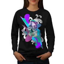 Wellcoda Kiss Abstract Art Womens Sweatshirt, Crazy Casual Pullover Jumper - £22.92 GBP+