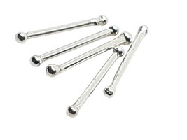 Wholesale 1mm Nose Stud Pins x 5 -  925 Silver 22g (0.6mm) 6mm Push Fit Ball End - £13.63 GBP