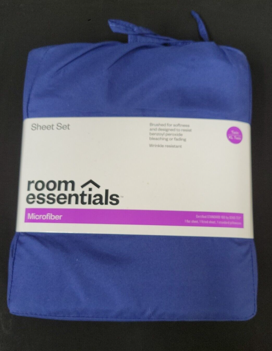 Room Essentials™-Twin/XL Twin Microfiber Solid Sheet Set, Sapphire - $8.90