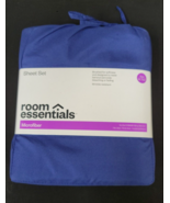 Room Essentials™-Twin/XL Twin Microfiber Solid Sheet Set, Sapphire - £6.22 GBP