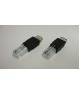 Pack of 2 USB to RJ45 Network Ethernet Adapter 8Pin LAN Connection Conve... - £8.62 GBP