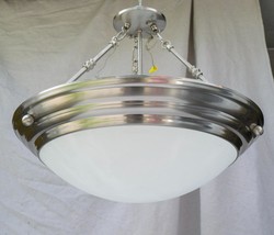 Glass &amp; Metal 3 Light Hanging Ceiling Lighting Fixture - $378.15