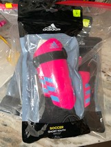 Girls Adidas Ghost Youth Soccer Shin Guards Ankle Socks Junior S 3’3 -3 10-NEW - £23.39 GBP
