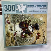 BITS AND PIECES 300 PIECE PUZZLE-LARGE PIECE PUZZLE-WINTER FRIENDS #40986  - $9.85