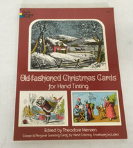 Old fashioned Christmas cards for hand tinting 16 personal greeting cards - $19.75