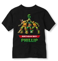 Teenage Mutant Ninja Turtles Birthday Shirt, Personalized Ninja Turtle B... - £9.60 GBP