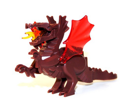 Building Toy Red Fantasy Dragon Castle Animal Minifigure US - £5.88 GBP