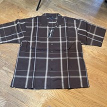 Plaid Button Up Short Sleeve Shirt NOS Regal Wear Mens 2XL NEW - $13.49
