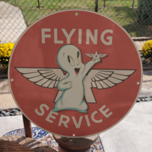 1955 Vintage Style Flying A Service &#39;&#39;Casper&#39;&#39; Fantasy Porcelain Enamel SignA... - £110.96 GBP