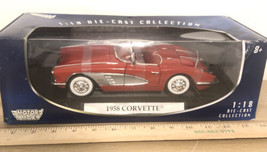 Vtg New  Motor Max 1958 Chevrolet  Corvette N.73109 Die Cast 1/18  Metal... - £90.32 GBP